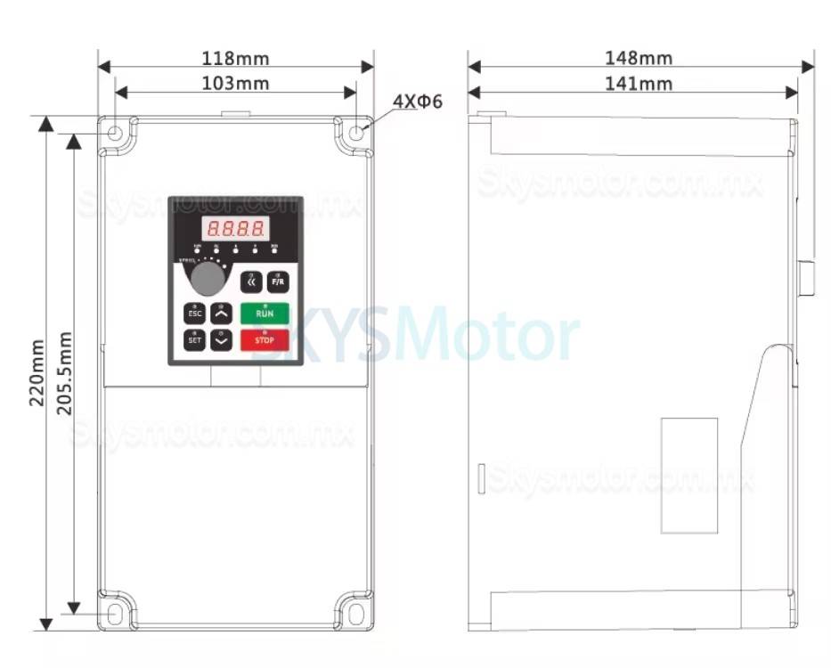Variador de frecuencia de 5,5kW H100-5.5S2/T4, 220V/380V, para motor de husillo CNC y m&aacute;quina de grabado